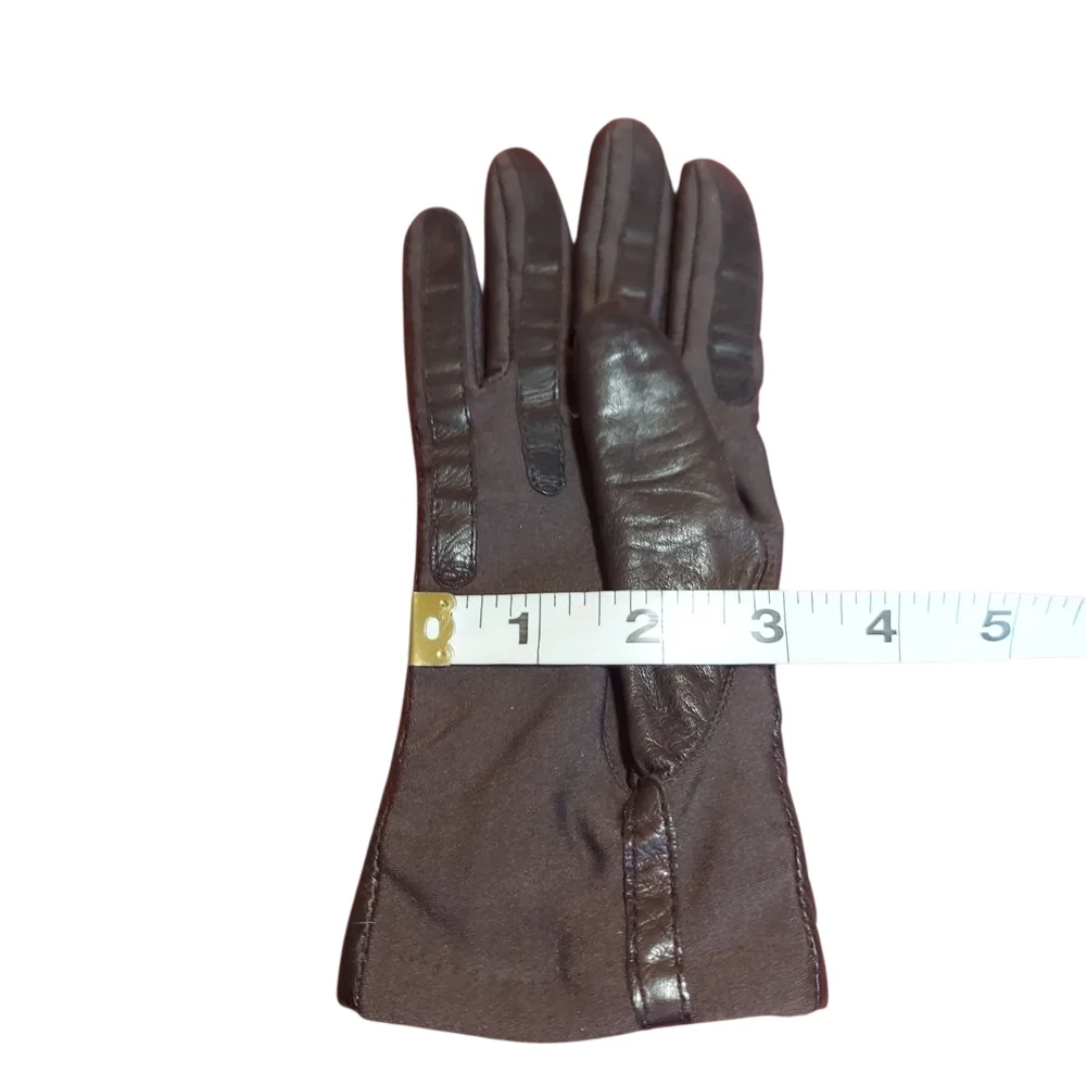 Isotoner by Aris Leather Driving Gloves Lined Women's - Picture 11 of 14